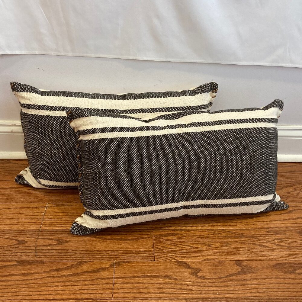 Wool/Cotton Blend Throw Pillows